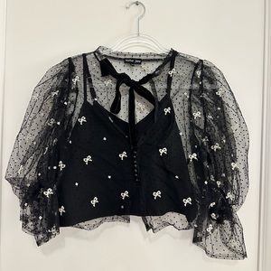 Sister Jane bow blouse. Size M